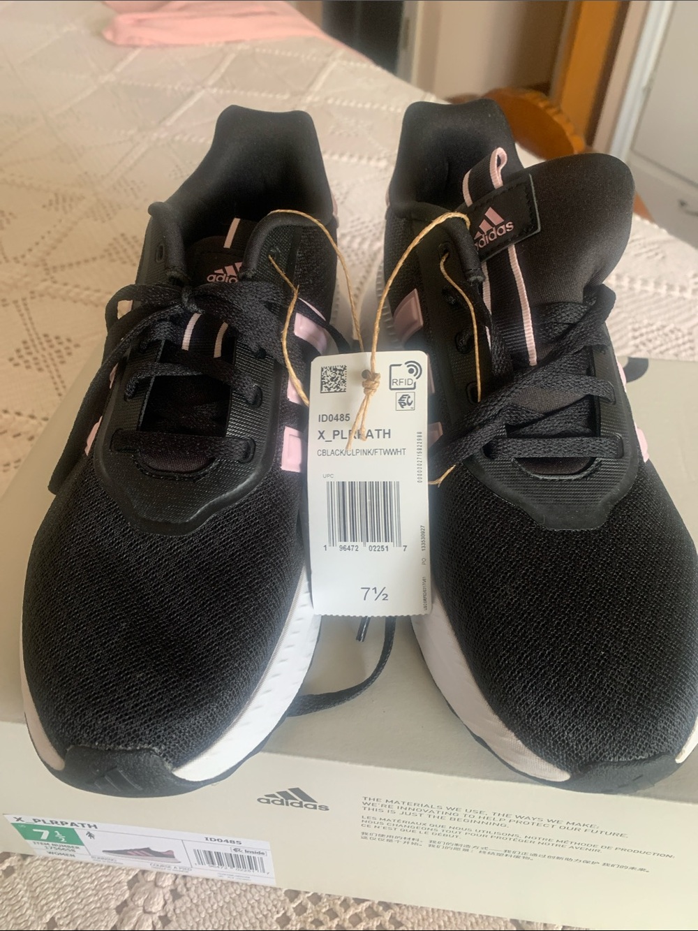 adidas women Black & Light Pink X_PLPATH Running Shoes